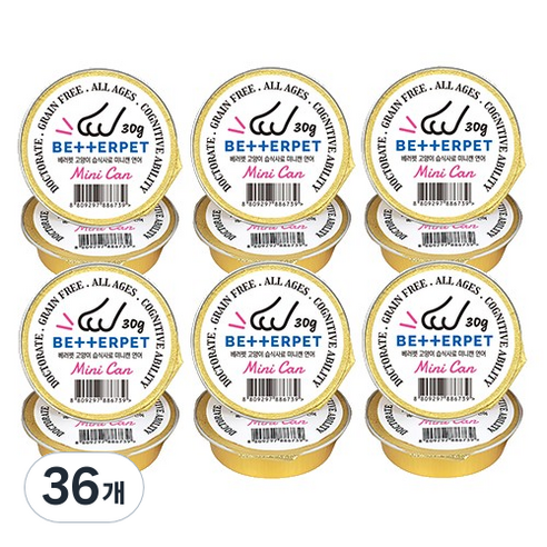 베러펫 전연령용 캣냠 고양이 습식사료, 연어, 30g, 36개