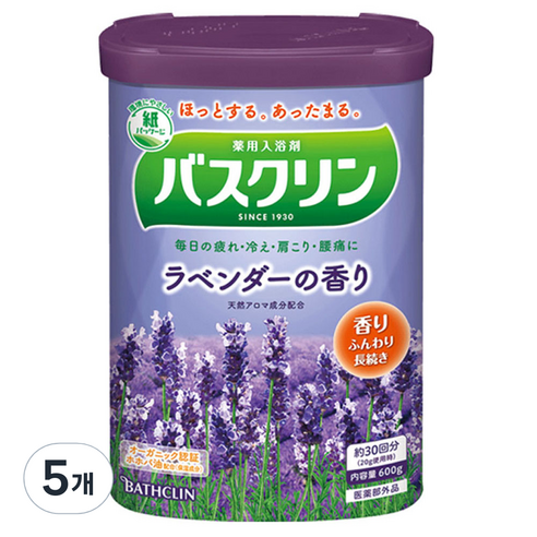 바스크린 입욕제 라벤더향, 600ml, 5개