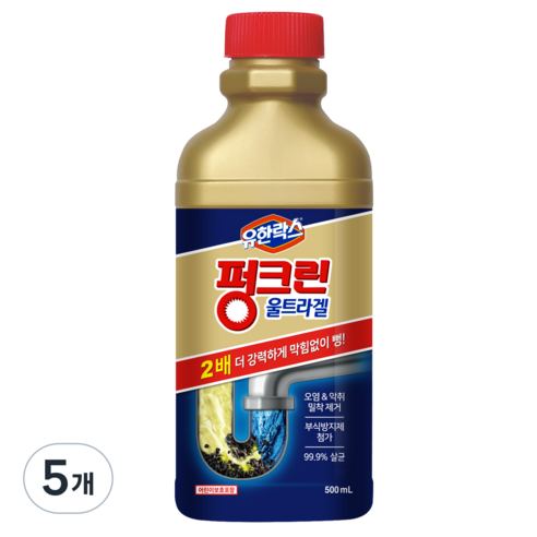 펑크린 울트라겔 배수구 세정제, 500ml, 5개