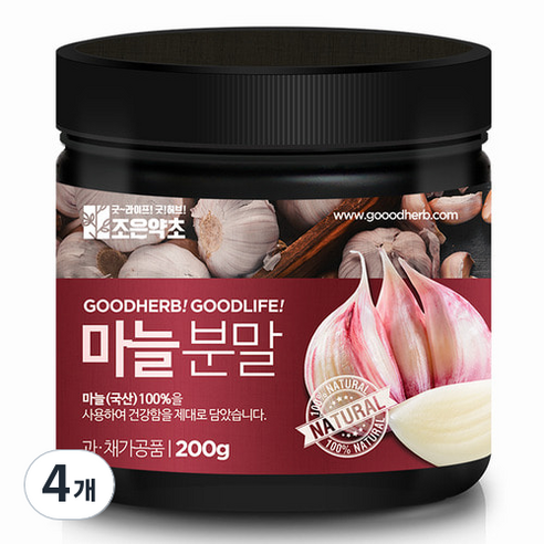 조은약초 마늘가루, 200g, 4개