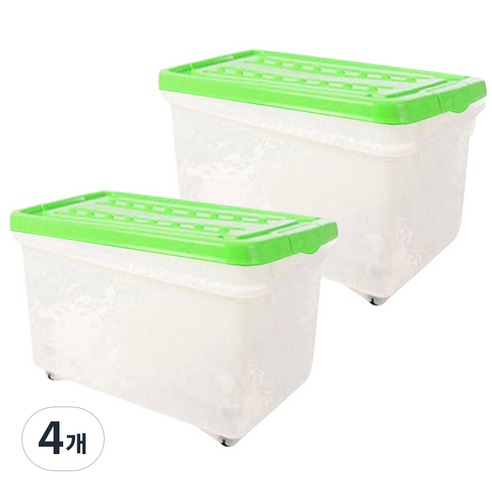 리빙박스, 그린, 58L, 4개