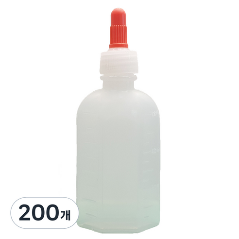신도공업 일회용 PE 약병 긴 뚜껑 60ml, 200개