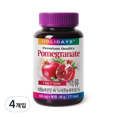 홀리데이즈 프리미엄 석류 선물세트 6개월분, 45g, 4개