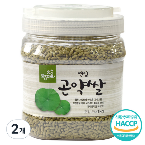 토종마을 연잎 곤약쌀, 1kg, 2개
