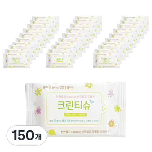 크린티슈 비데물티슈, 10매, 150개