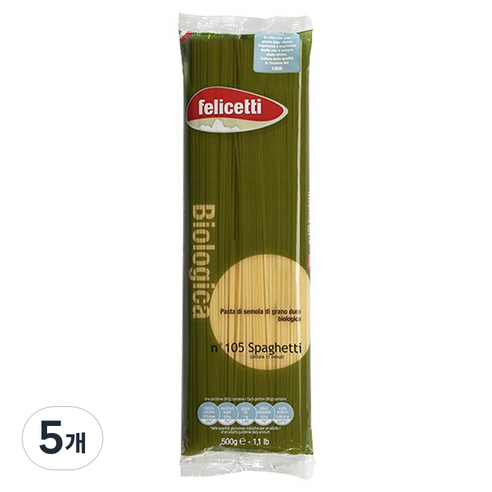 펠리체티 유기농 스파게티, 500g, 5개