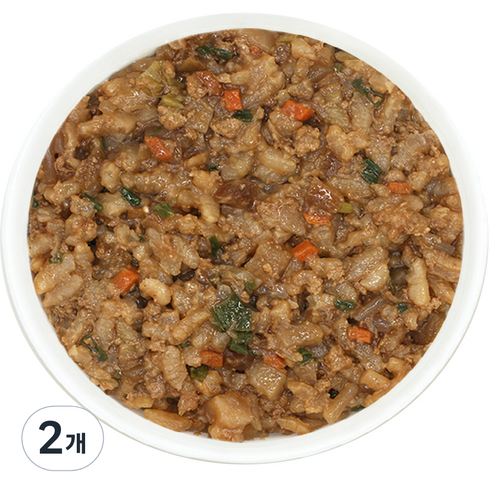 짱죽 돈불고기 야채 짜장밥, 혼합맛(돼지고기 / 밀 / 대두 / 우유 / 소고기 / 닭고기), 160g, 2개