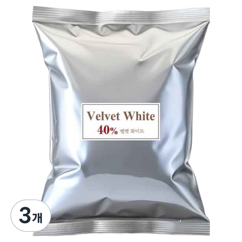 파베글라스 화이트 커버춰 리얼 초콜릿 40%, 400g, 3개