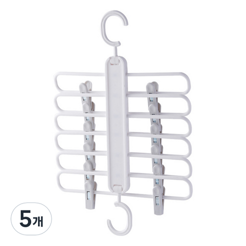 VWY 공간활용 슬라이딩 6단 치마바지걸이, 그레이, 5개
