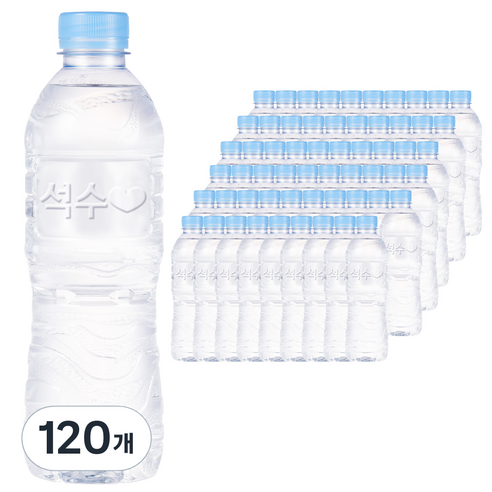 석수 무라벨 생수, 500ml, 120개