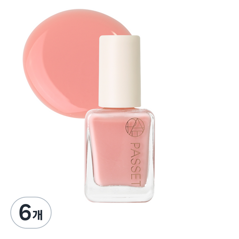 파셋 셀럽 네일컬러 폴리쉬 매니큐어 7ml, 밀키핑크, 6개