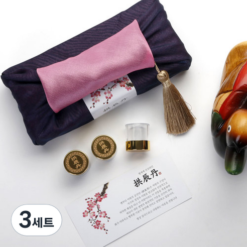 인디케이 돈진단 한약 선물 용돈상자 세트, 혼합색상, 3세트