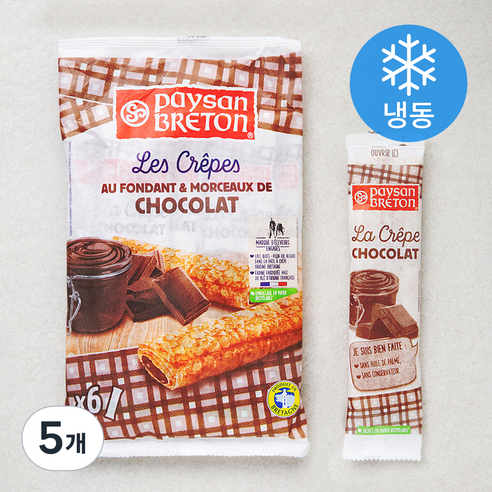 페이장브레통 초콜릿 크레페 (냉동), 30g, 6개입, 5개