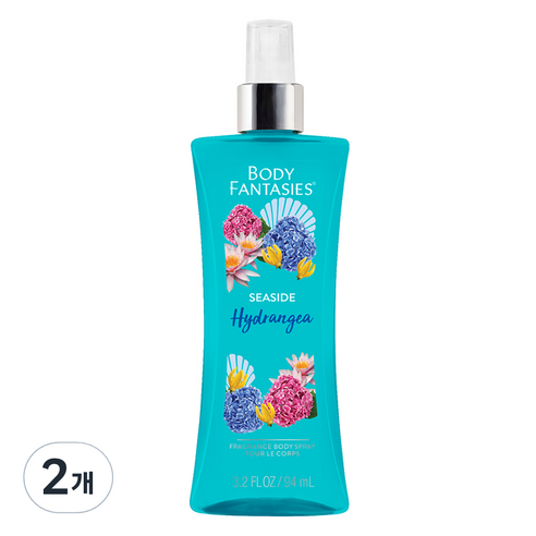 바디판타지 씨사이드 하이드렌지아 바디스프레이, 94ml, 2개