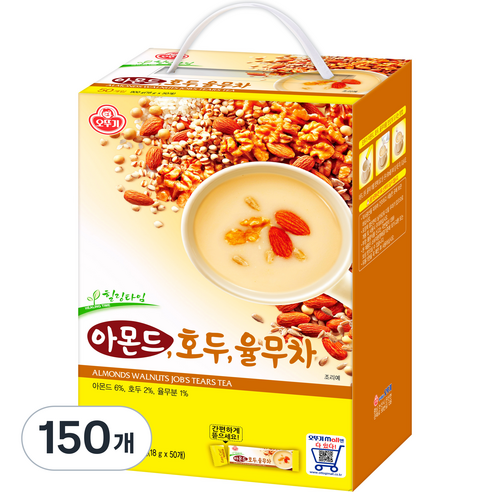 오뚜기 아몬드 호두 율무차, 18g, 50개입, 3개