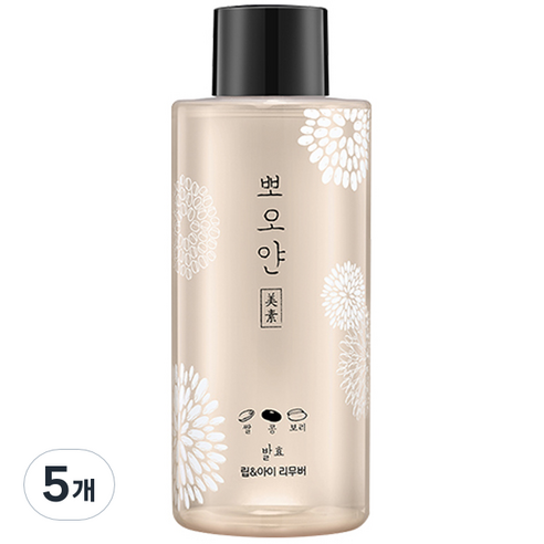 아모레퍼시픽 뽀오얀 미소 발효 립 앤 아이 리무버, 250ml, 5개