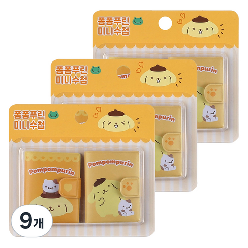 산리오캐릭터즈 미니수첩 2종 48매, 폼폼푸린, 9개
