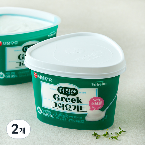 서울우유 더 진한 그릭요거트 소프트, 450g, 1개입, 2개