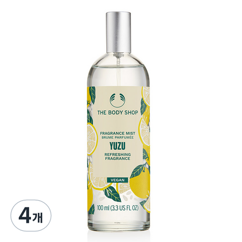더바디샵 후레그런스 미스트 유자향, 100ml, 4개
