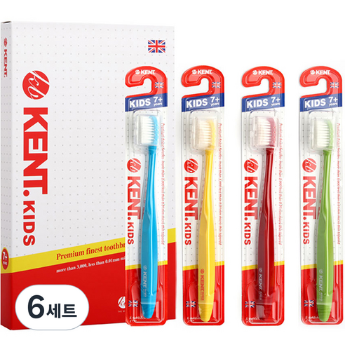 켄트 어린이용 칫솔 4종 + 위생캡 4p 세트, 6세트, 4개입
