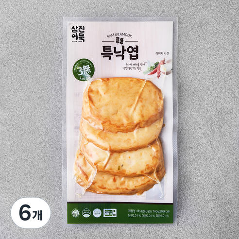 삼진어묵 특낙엽 어묵 4개입, 160g, 6개