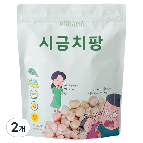 올바름 시금치팡 간식, 2개, 시금치맛, 50g