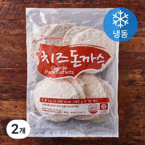 상신 치즈돈까스 10개입 (냉동), 1.8kg, 2개