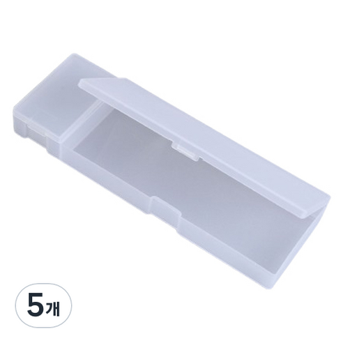 아이코어스 두칸 필통, 반투명, 5개