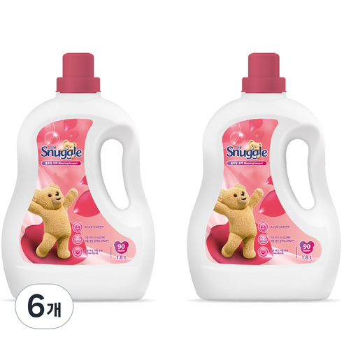 스너글 초고농축 섬유유연제 블루밍 부케 본품, 1.8L, 6개