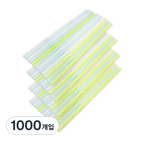 아가프라 일회용 빨대 21cm, 랜덤 발송, 1000개