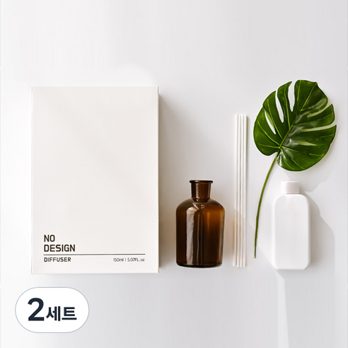 노디자인 몬스테라 플라워 디퓨저 선물세트, 스윗베리, 150ml, 2세트