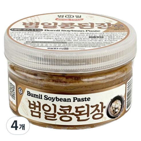 범일 콩된장, 250g, 4개