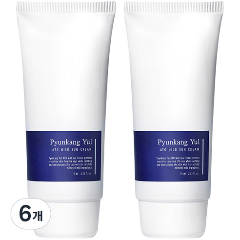 편강 율 아토 마일드 선크림 SPF50+ PA++++, 75ml, 6개