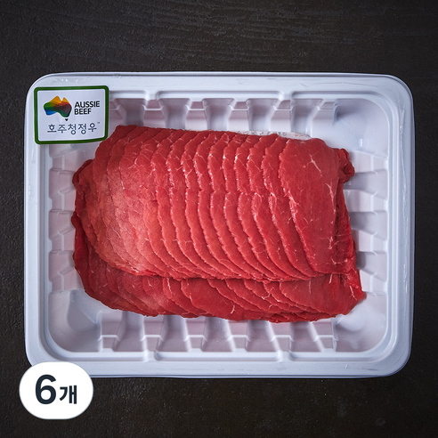 호주산 홍두깨 메가 육전 샤브샤브용 (냉장), 700g, 6개