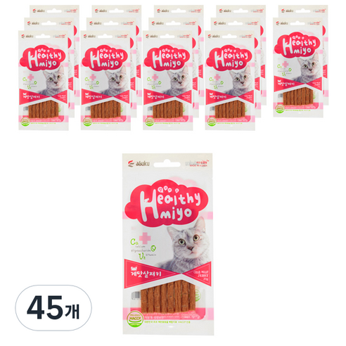 아스쿠 헬시묘 져키 20g, 게맛살, 45개