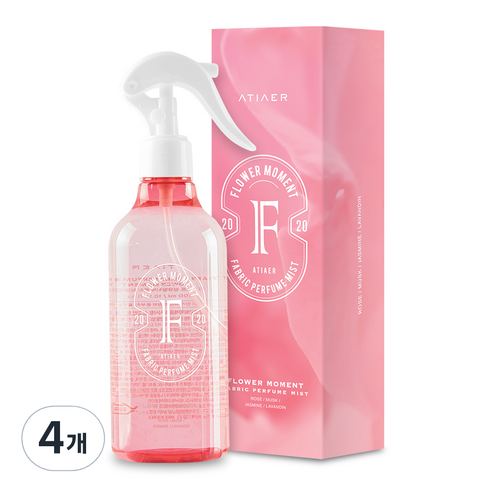 에티에르 섬유탈취제 플라워모먼트향 본품, 300ml, 4개
