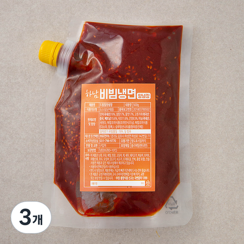 하남 비빔냉면 양념장, 500g, 3개