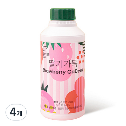 스위트컵 딸기가득, 600g, 4개