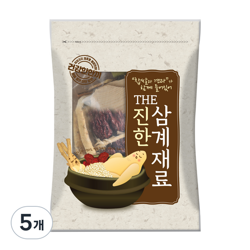 찹쌀과 견과가 함께 있어 더 진한 삼계 재료, 5개, 250g