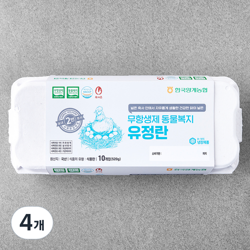 목계촌 동물복지 인증 유정란 520g, 4개, 10구