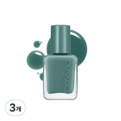 롬앤 무드 페블 네일 컬러 매니큐어 7ml, 06 옥, 7g, 3개