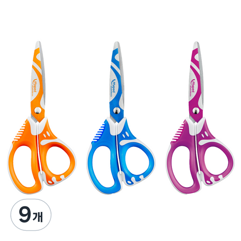 마패드 아동용 제노아핏 가위 13cm, 랜덤발송, 9개