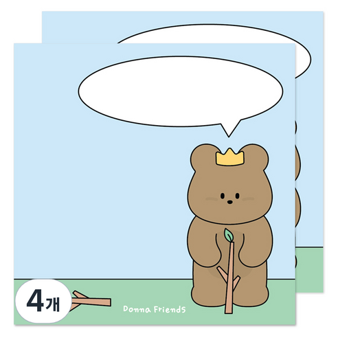 도나와친구들 MBTI 떡메모지, P 무계획이 계획 내가 가는 길이 곧 길이다, 4개, 100개입