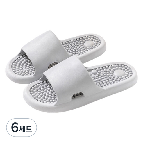 언헤브 뉴 컬러 지압 슬리퍼 270, 05 그레이, 6세트