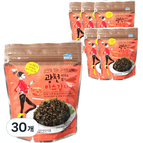미스김자반 광천 새우 멸치, 40g, 30개