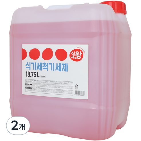 식자재왕 식기세척기 세제, 18.75L, 2개