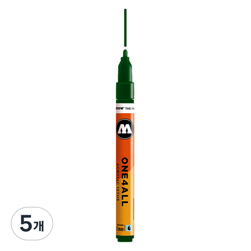 모로토우 원포올 아크릴 마카 2mm 127HS 145 future green, 5개