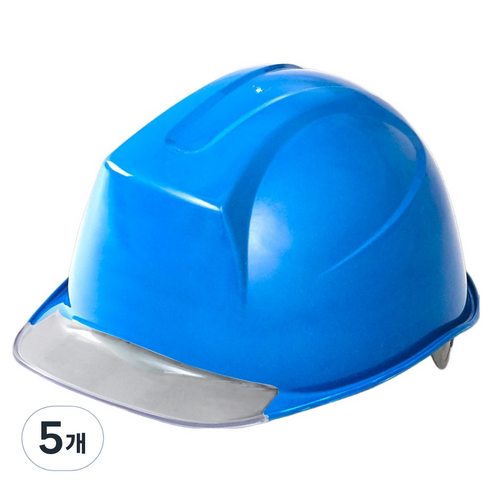 동명 건설현장 공사장 머리보호 신투구형 투명창 안전모 블루 DMS-M-3001(AM-841), 5개