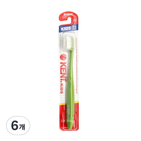 켄트 키즈 초극세모 칫솔, 그린, 1개입, 6개