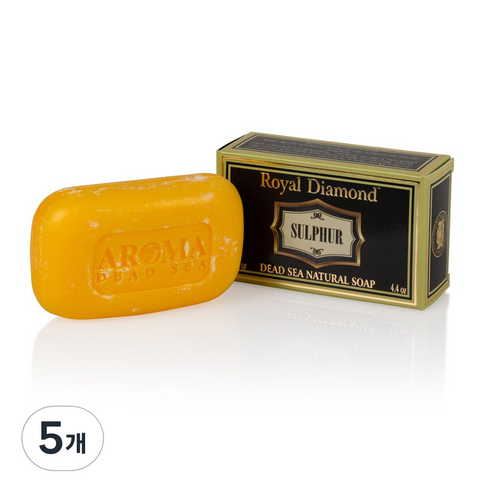아로마데드씨 로얄다이아몬드 사해 소금비누 유황, 110g, 5개
